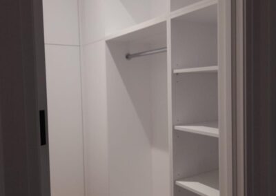 Oak closet island with drawers